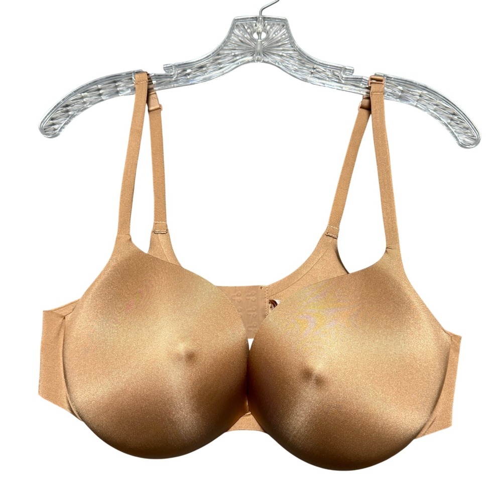 SKIMS Ultimate Nipple Push-Up Bra Size 38C Sienna Nude Plunge Underwire Padded